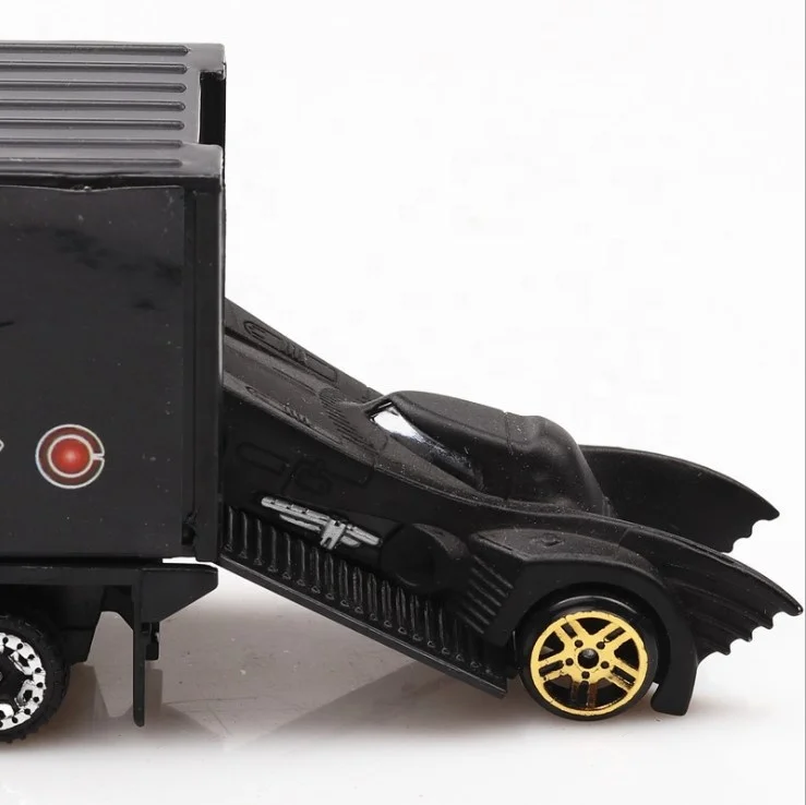 
Hot selling 1:43 Simulation mini slide Alloy Diecast model truck super hero chariot Bat Tumbler man car toy for kid 