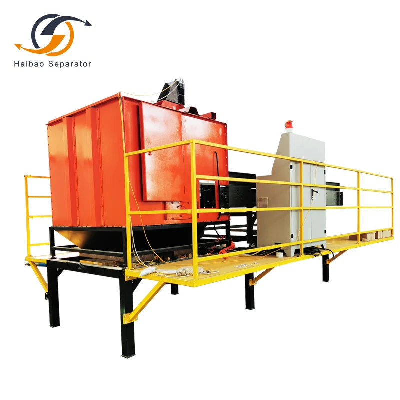 NIR optical sorter separates plastic, cardboard, metal, copper, aluminum, iron, stainless steel waste recycling machine