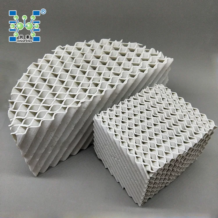 High Mass Transfer Column Tower Media Ceramic Perforated Plate Structured Packing