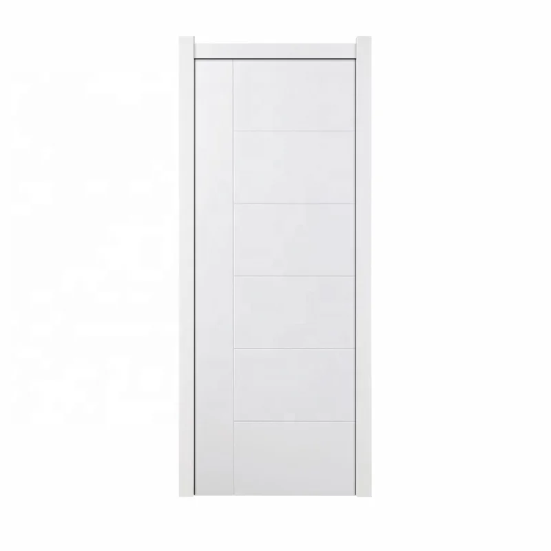 Italy type PVC foil laminated  latest design wood frame interior mdf door