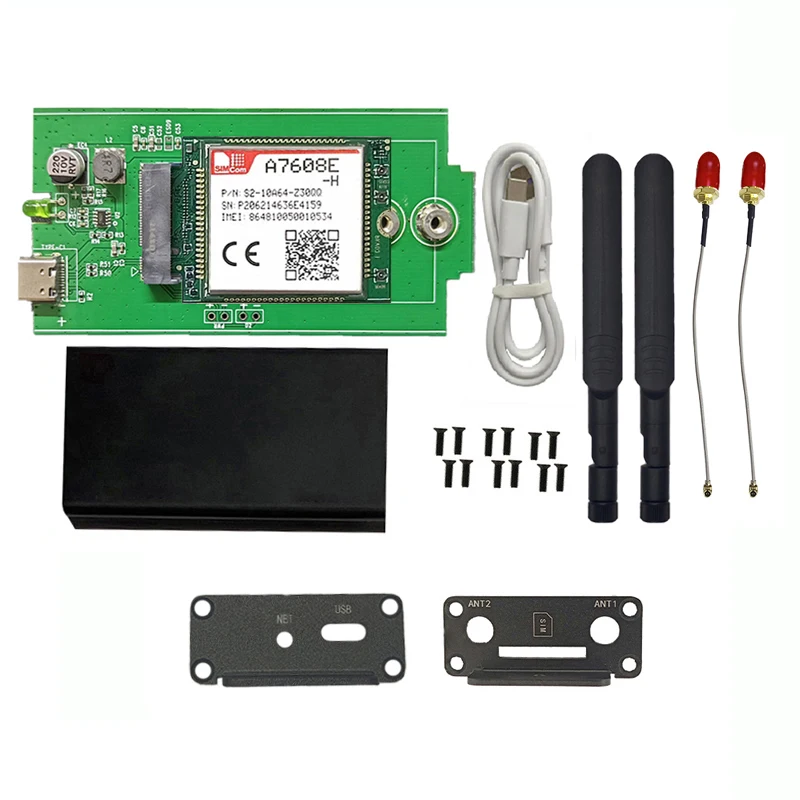 SIMcom  A7608E-H M.2 LTE Cat4 EUROPE/AFRICA/APCA Module with group adapter with shell