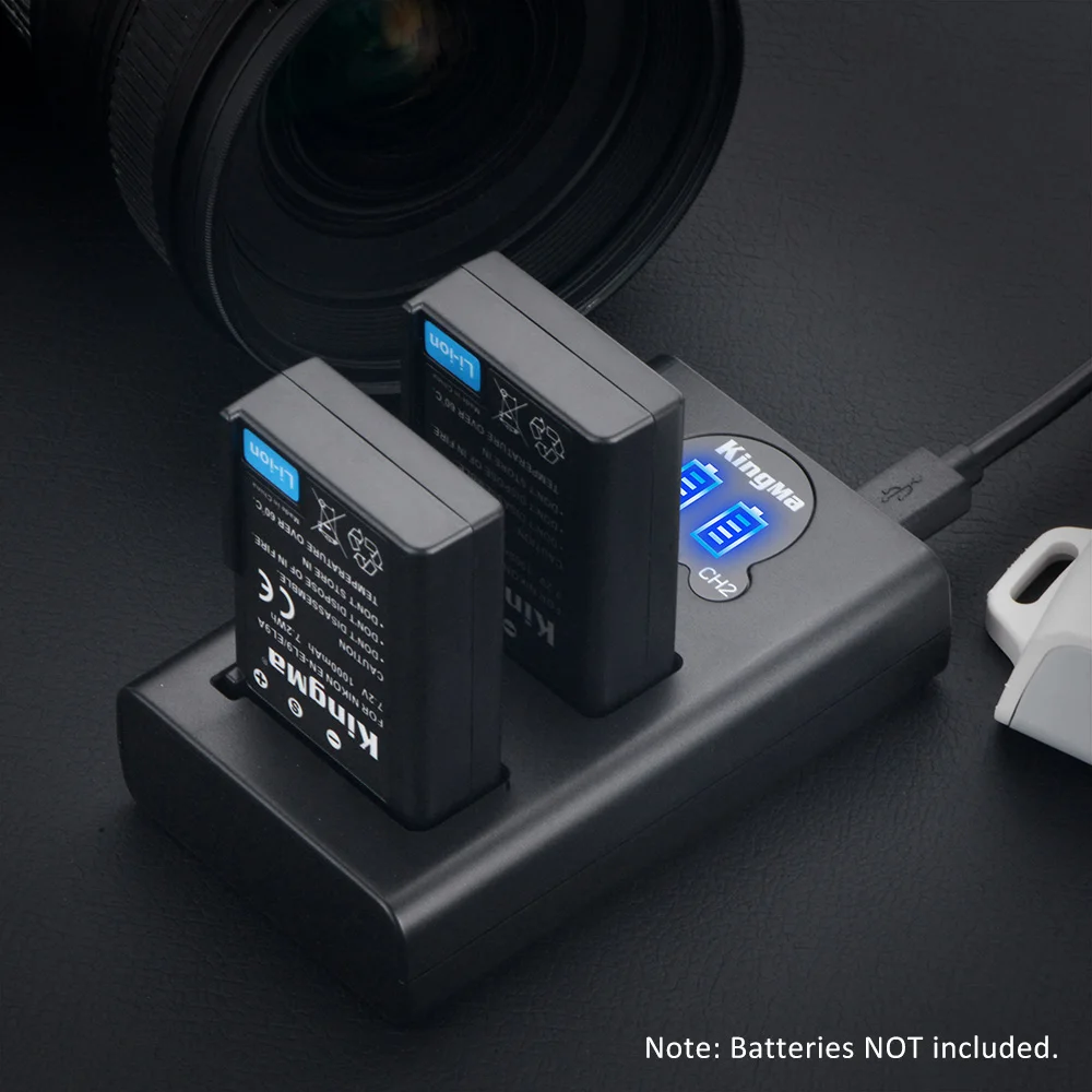  KingMa двойной Micro USB Type-C с зарядным устройством для ЖК-дисплея Nikon EN-EL9 аккумулятор и камеры D40 D40X D3000