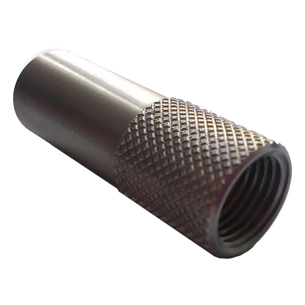 customized knurled stainless steel bushing made by turning machining