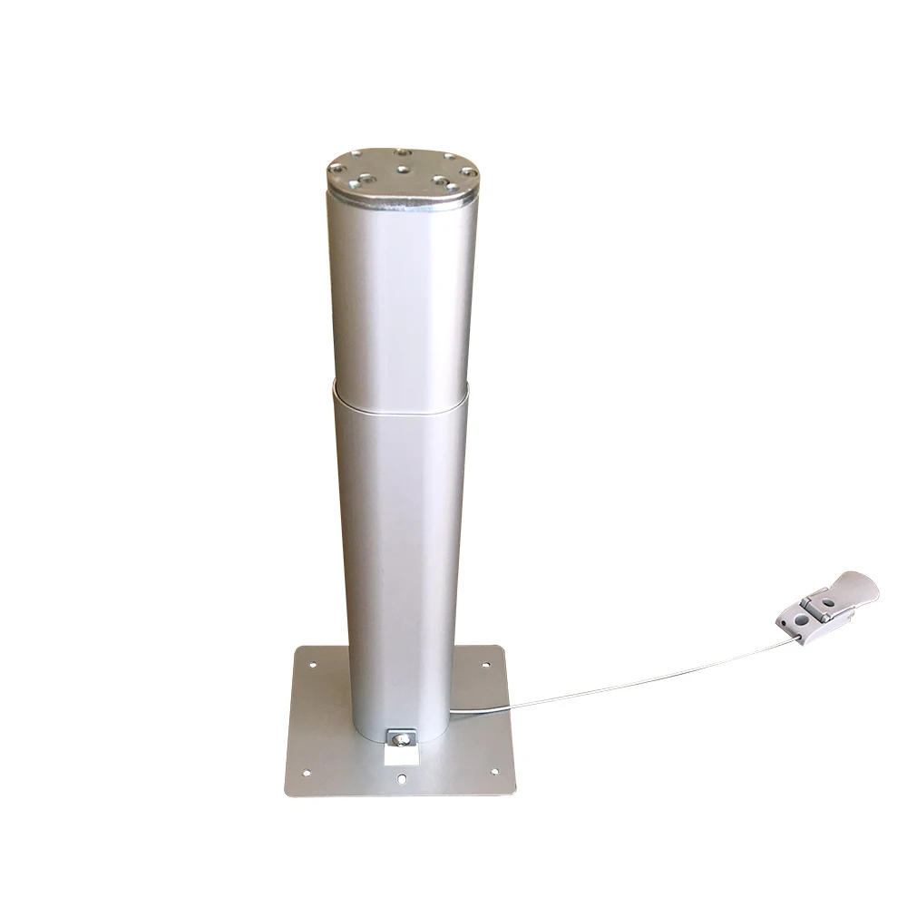 Home Office Work Alu Single Column Pneumatic Height Adjustable Sit Stand Mobile Laptop Computer Desk