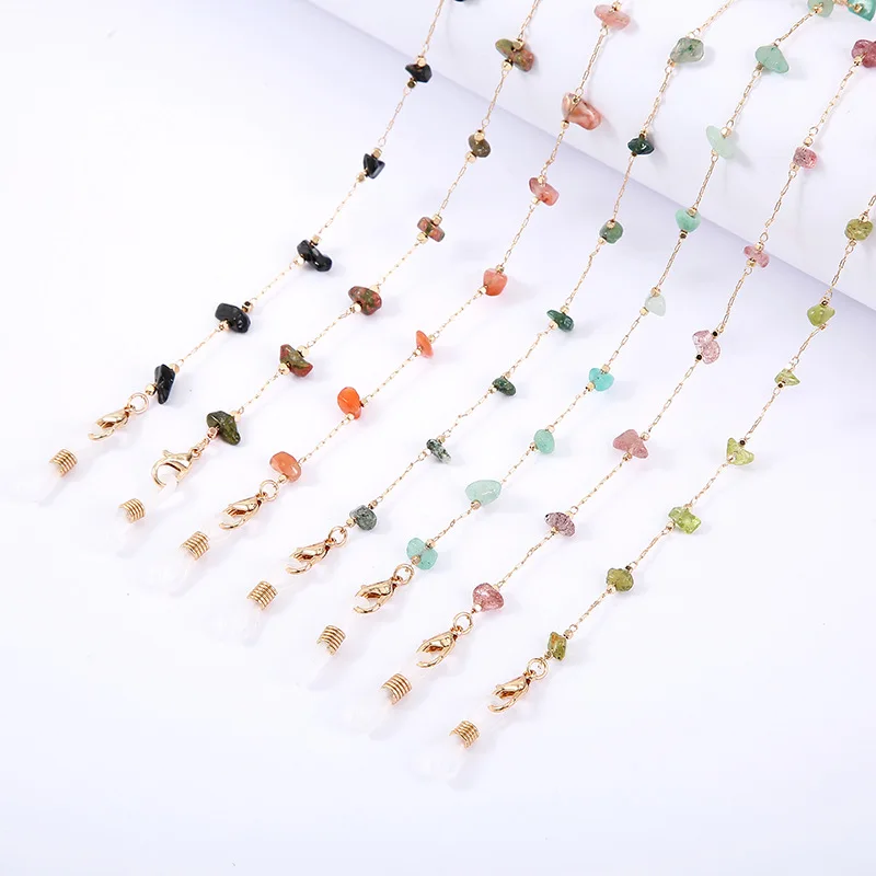 Винтажные Позолоченные цветные исцеления с натуральным камнем украшением в виде кристаллов солнцезащитные очки facemasking нерегулярные камень