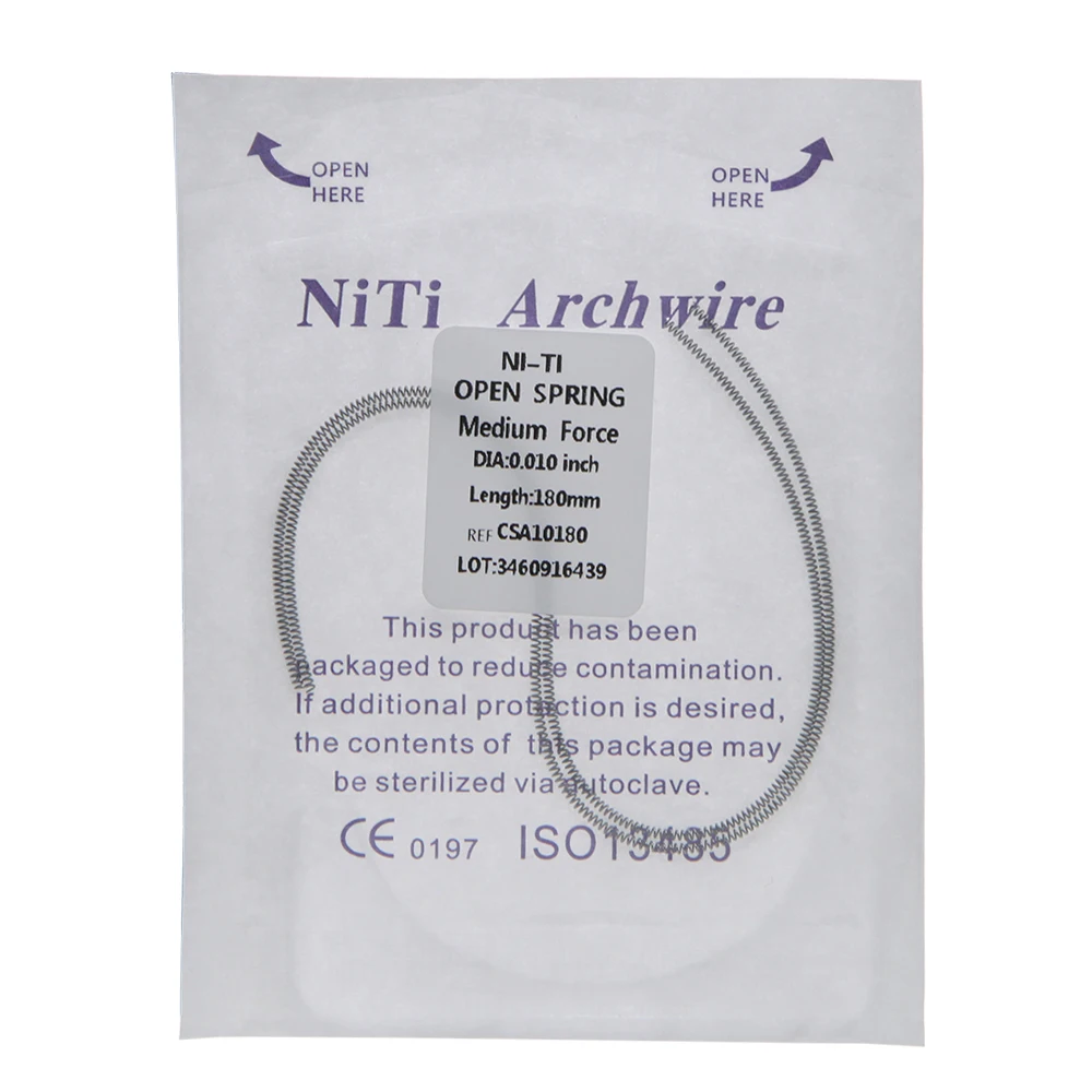 Orthodontics dental niti open coil springs