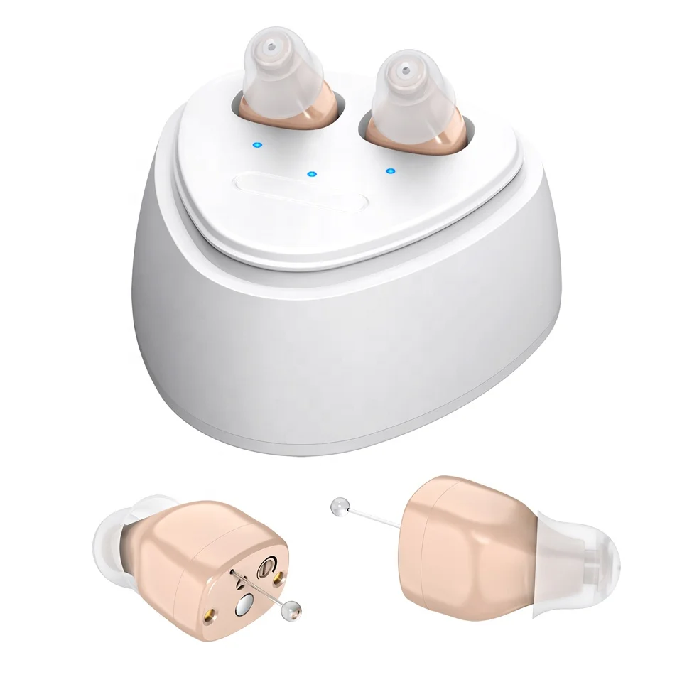 Invisible Cic In Ear Digital Hearing Amplifier  MINI HEAR AID  Rechargeable Digital hearing aids for Seniors for deaf
