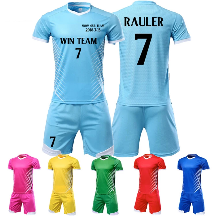 Factory High Quality Custom Kids Adults Training Football Men Soccer Jerseys Shorts Uniforms