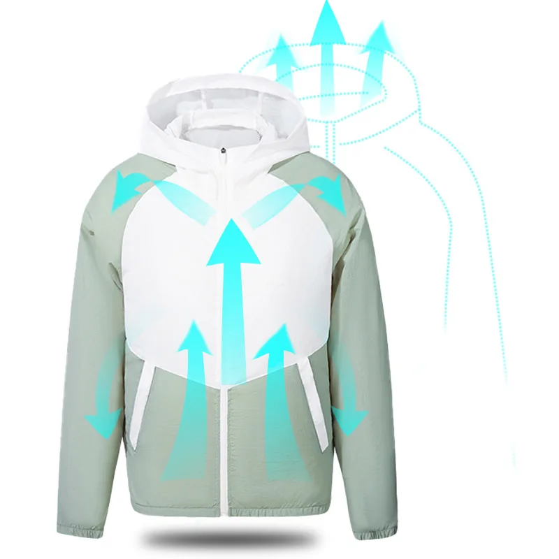 Nylon Cooling air condition clothing fan cooling clothing men heat resistant work wear clothes cooler Air Conditioned Shirt