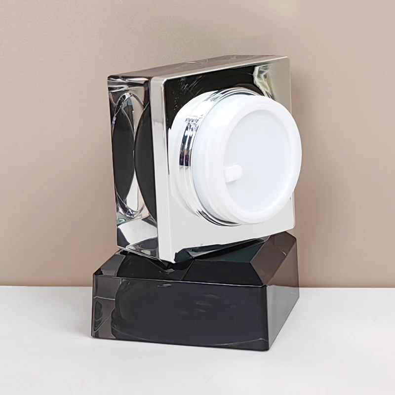 15g 30g 50g acrylic square body scrub jars cosmetic luxury design cream jar