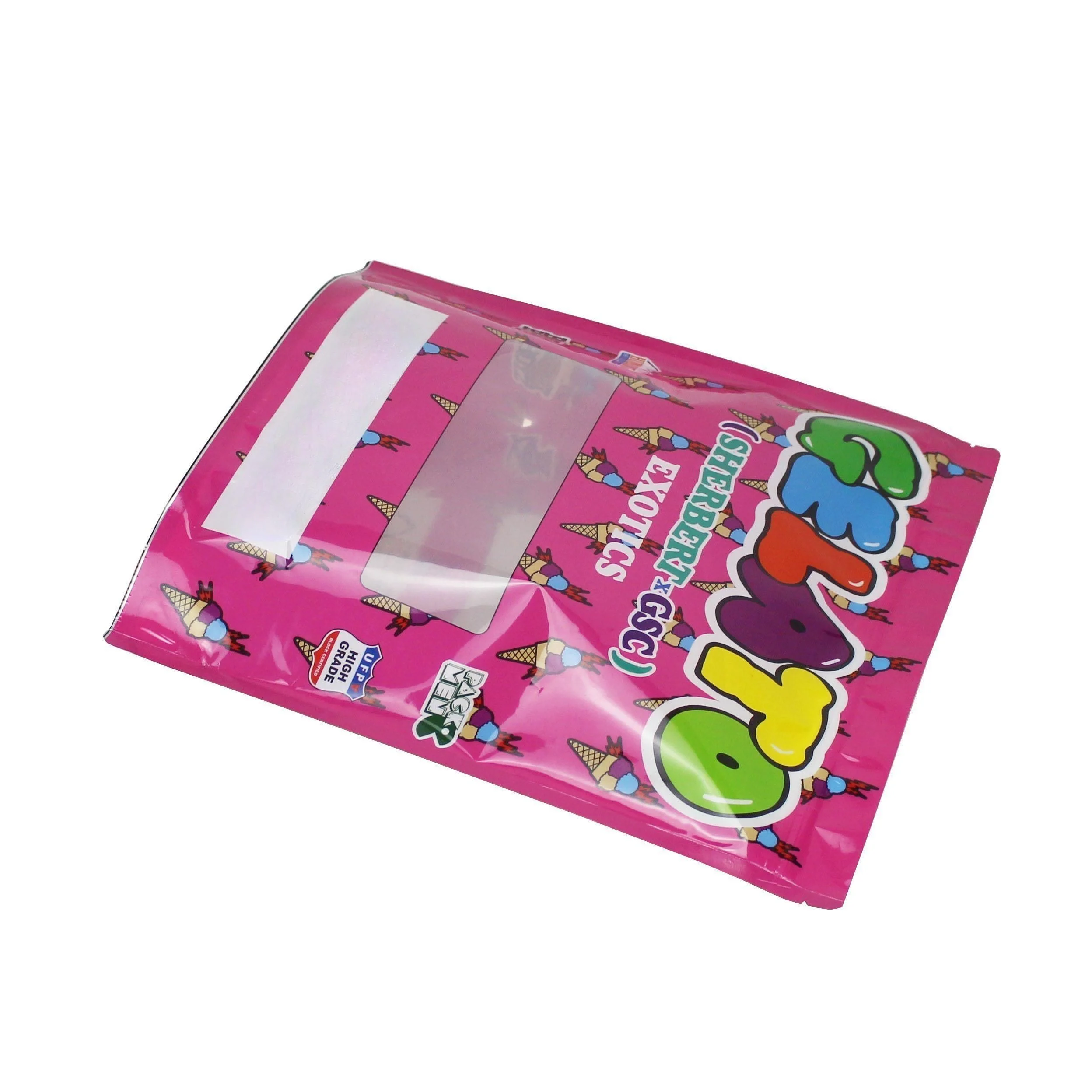 Custom Printed Child Proof Exit Lined Foil Kraft Coffee Plastic Ziplock Tobacco Bag Pouch