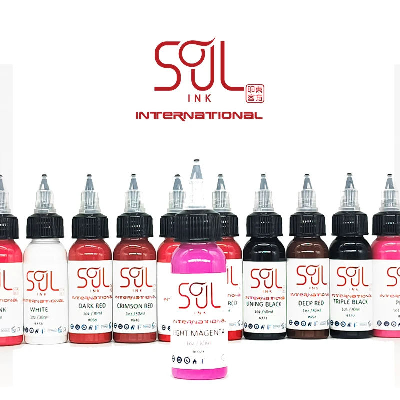 Soul Ink Reach SVHC Compliant Tattoo Ink OEM Available 25+ Colors for PMU SMP Pigment CTL On The Way Work With Cartridge Pen
