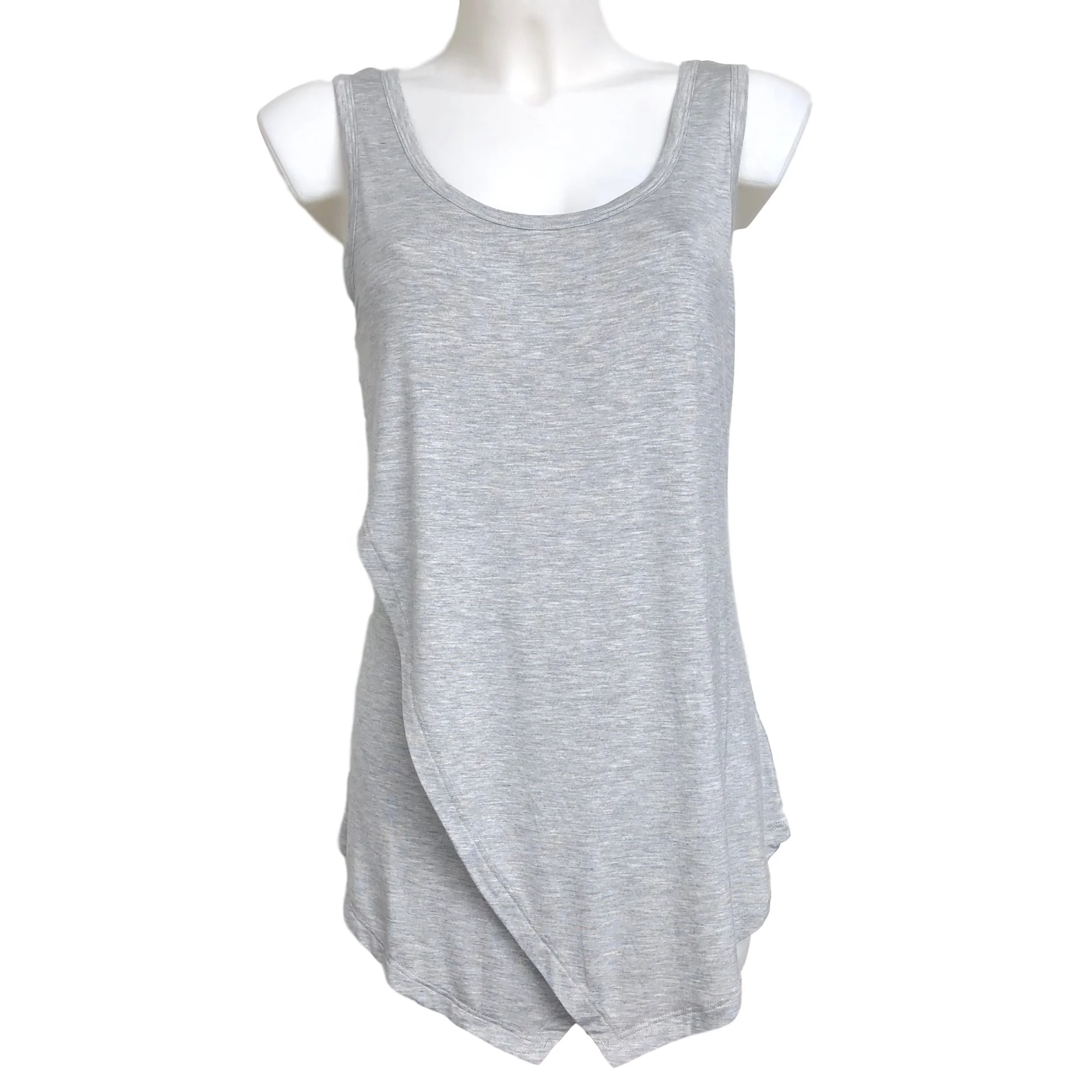 
Custom Summer Breathable Bamboo Anti-bacterial Sleeveless Clothing Womens Feeding Maternity Vest Nursing Tank Top Breastfeeding 