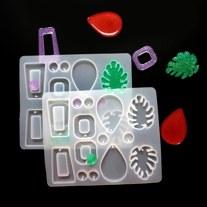 DIY Jewelry Silicone Mold Decorations Ornaments Mold Crystal Drops Epoxy Resin Earrings Pendant Silicone Mold
