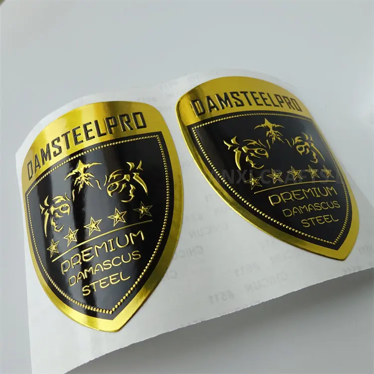 Customize Waterproof Paper Wine Glass Bottle Sticky Aluminum Adhesive Label Sticker