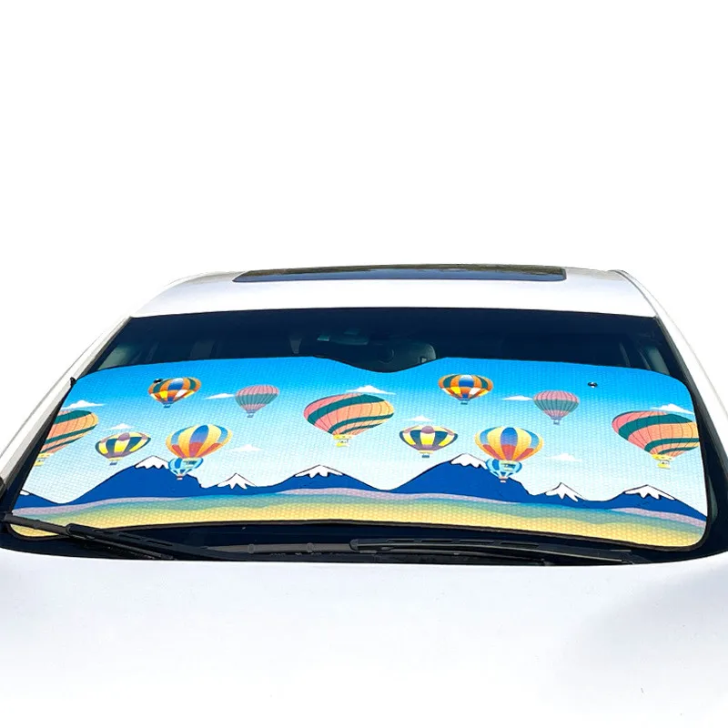 Foldable Front Windshield Sun Shade 1-Piece Foldable UV Ray Reflector Auto Front Window Sun Shade Visor Car Window Sunshades