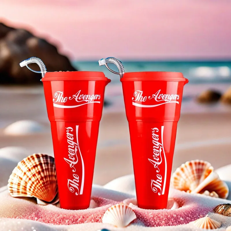 1000ML Disposable Super Large Net Red Plastic Cup Fried Chicken Popcorn Coke Multi-purpose Plastic Cup