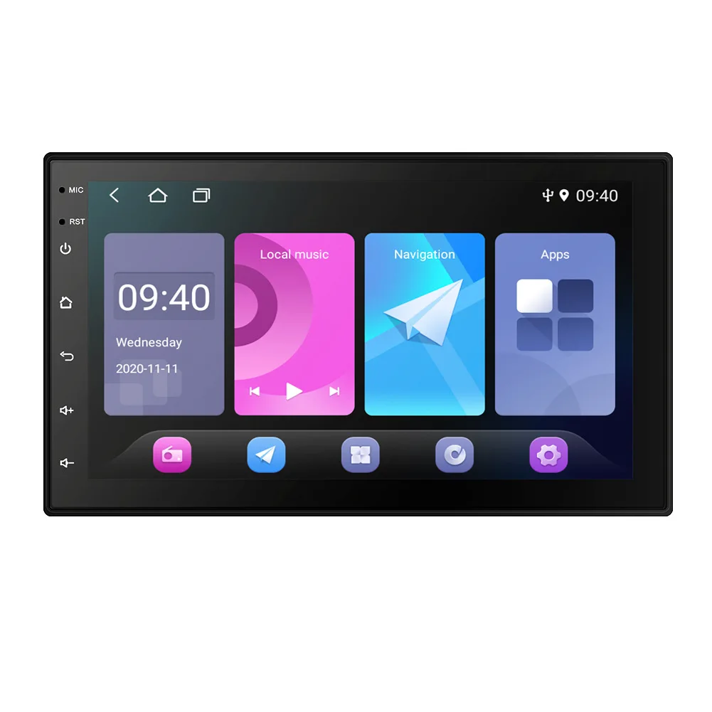 7-дюймовый Android сенсорный экран автомобильный аудио DVD MP5 с GPS Bluetooth портативный OLED автомобильный радиоприемник с усилителем
