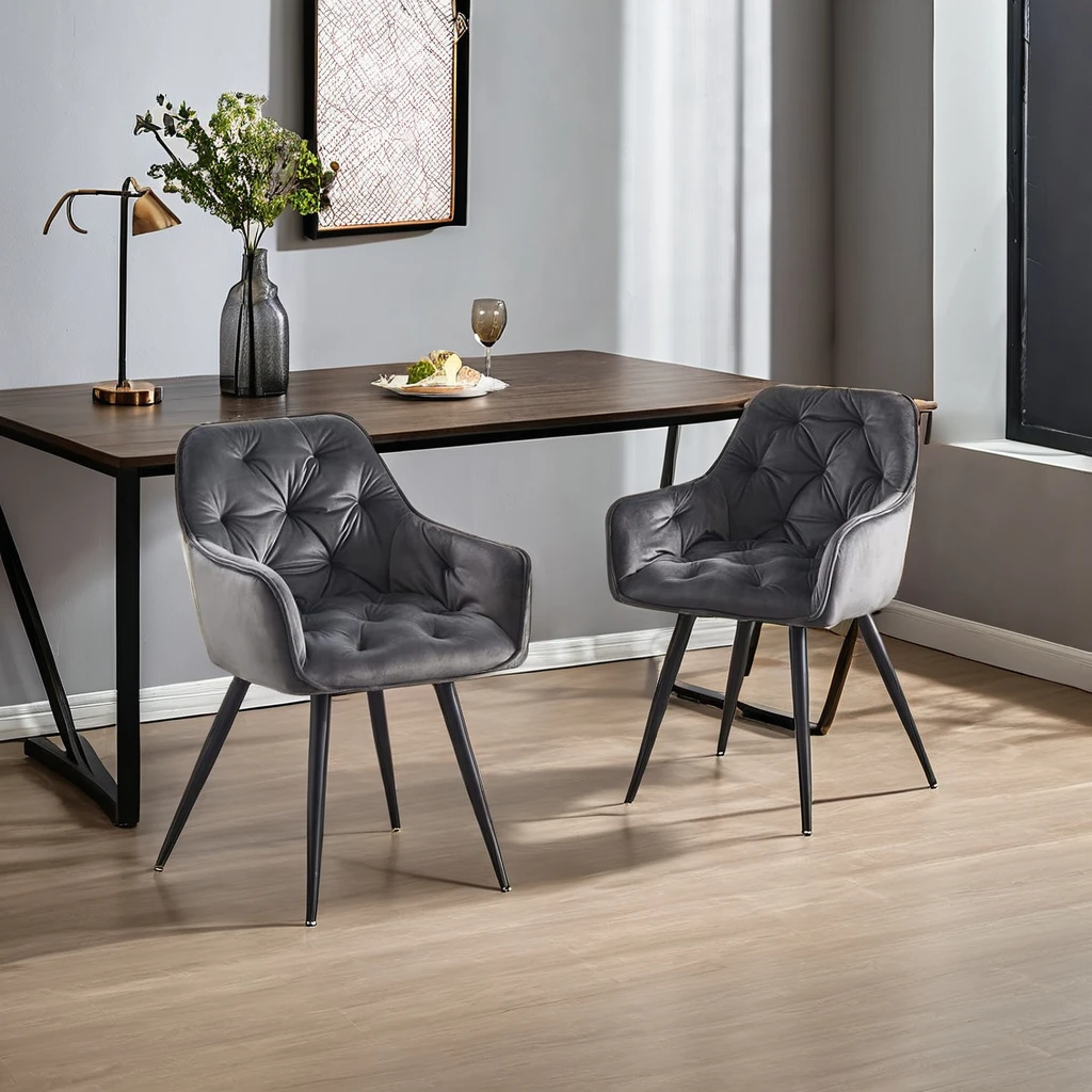 Factory Cheap Contemporary Chinese White Designer Italian Beige Large High Back Light Grey Fabric Dining Chair With Arms
