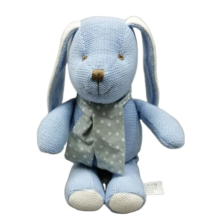 Cute doll comforters knitting wool bunny shaped funny stuffed toy