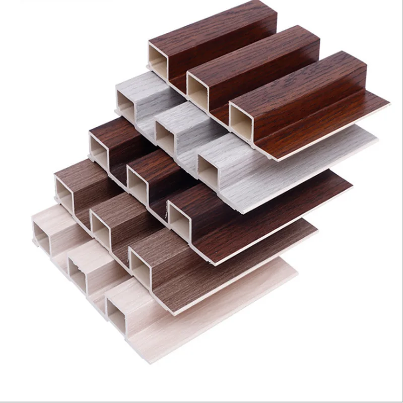 China Wholesale Wholesales Home Decoration WPC Fade Wood Plastic Composite Panel 3D Wall Cladding