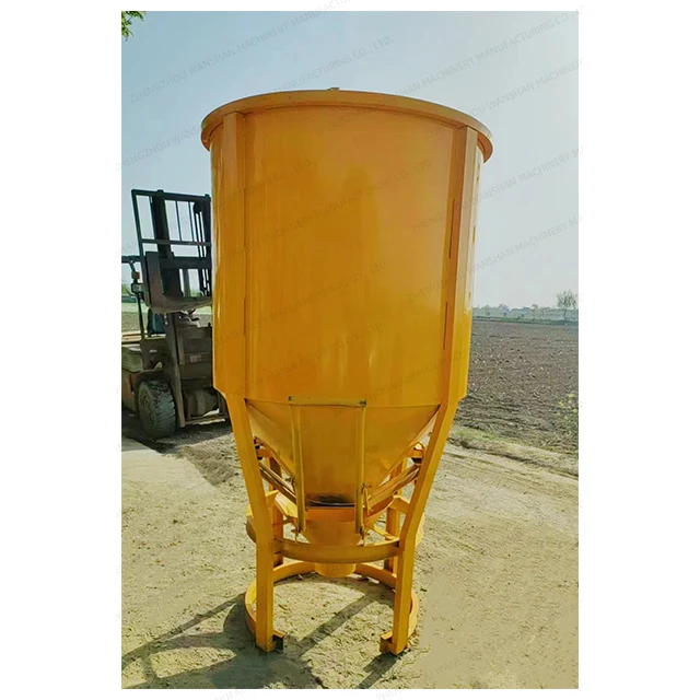 Concrete Tower Crane Hopper Thickened Oblique Nozzle Hopper Flat Site Mortar Tray Concrete Hopper