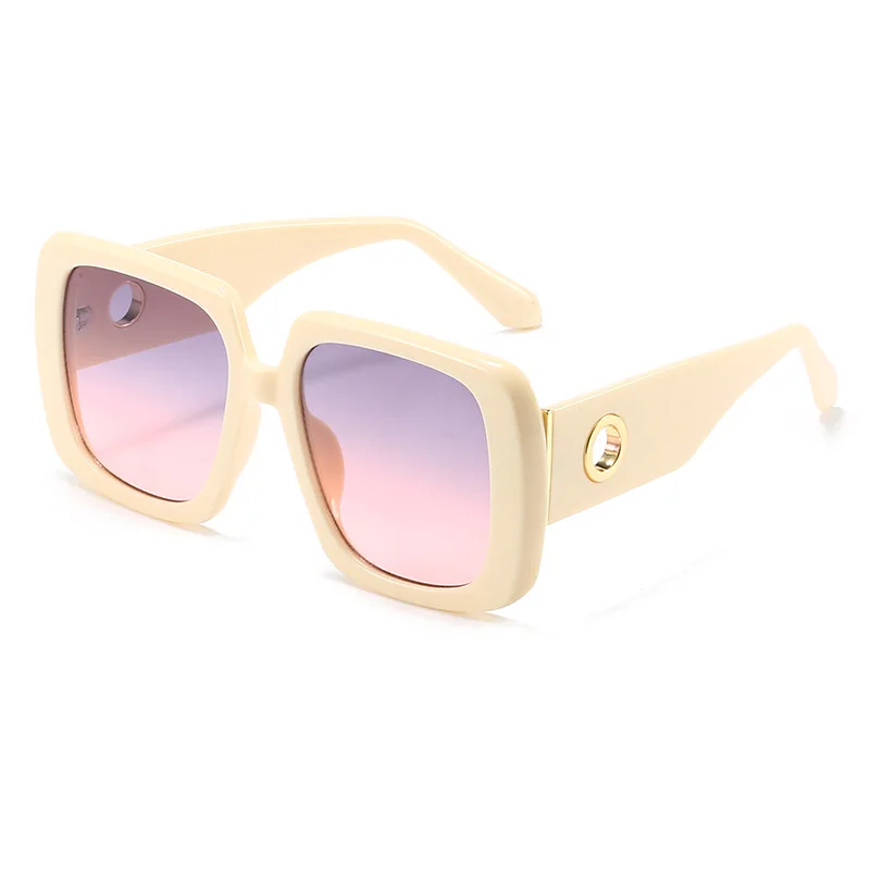 Ins fashion oversized square women sunglasses 2022 custom logo classic lentes de sol wholesale high quality plastic glasses