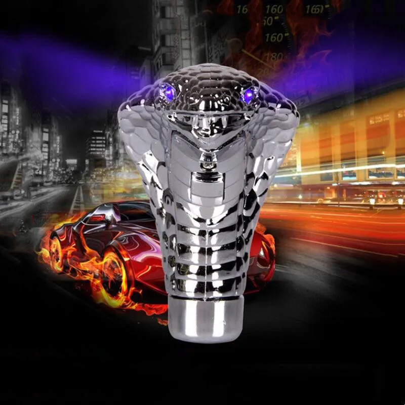 Car modified shift head Cobra style shift head Snake Head Gear Shift knob with LED lights