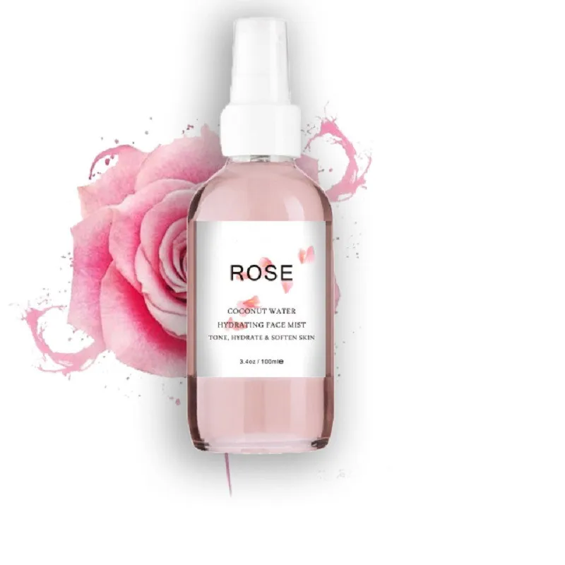 OEM customized skin care hydrating organic toner rose water spray for face