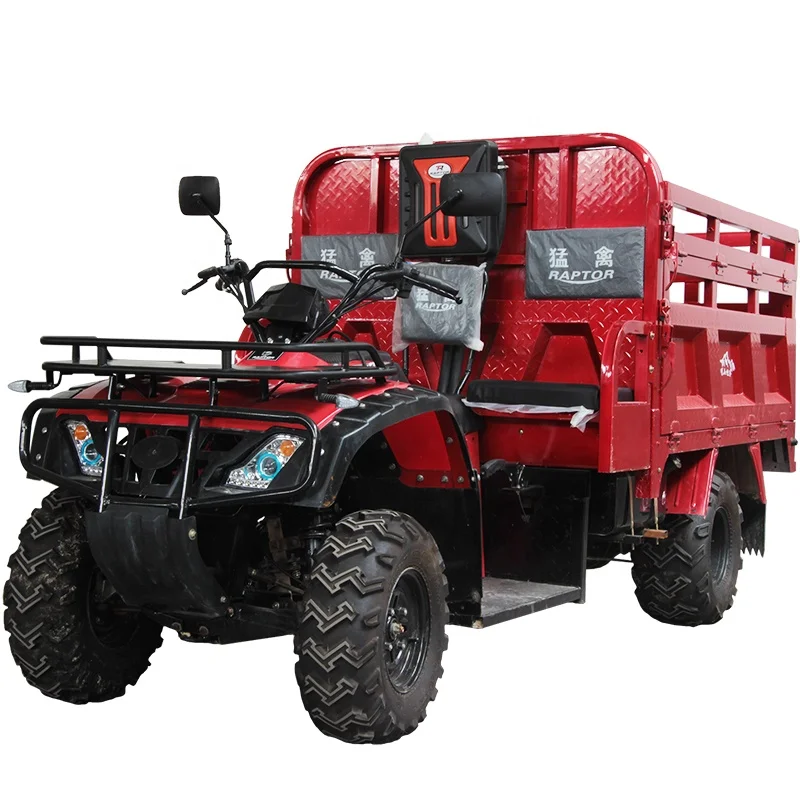300cc/400cc New Cheap Farmer Tractor Tipping cargo ATV 4x4 Farm Quad Bike ATV trailer vehicle