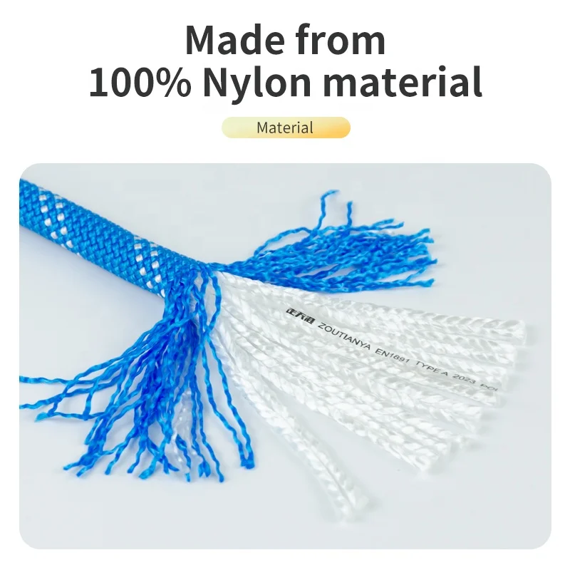 Safe Secure 11mm Nylon Static Rope for Rigging Construction 11mm Nylon Static Rope