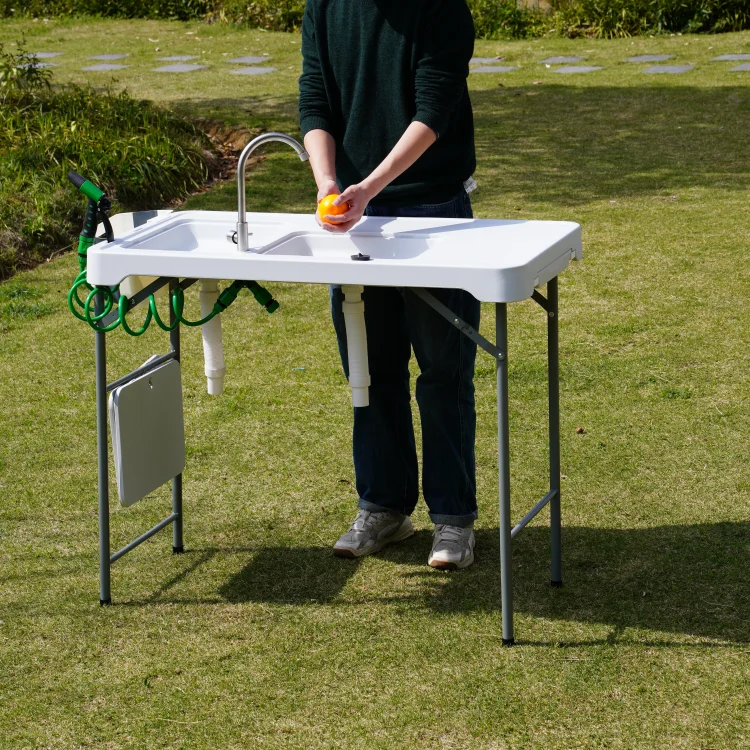 Indoor Heavy Duty Portable Garden Plastic Outdoor Folding Farm Table Camping Fish Cleaning Table