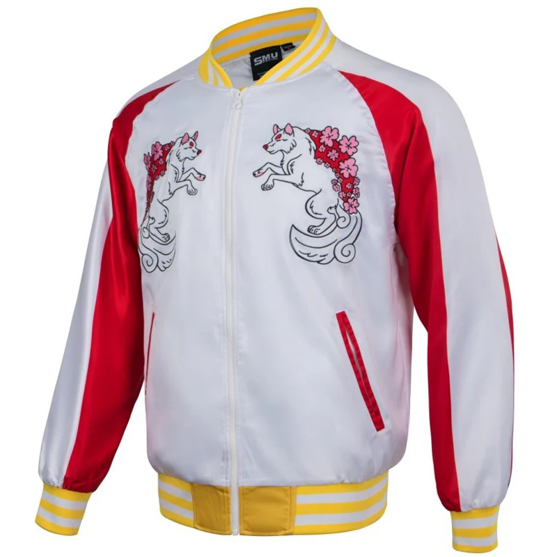 Draping Cut Classical Varsity Jacket Zip Up Sports Outwear Coat  Motorbike Bomber Jacket for Men