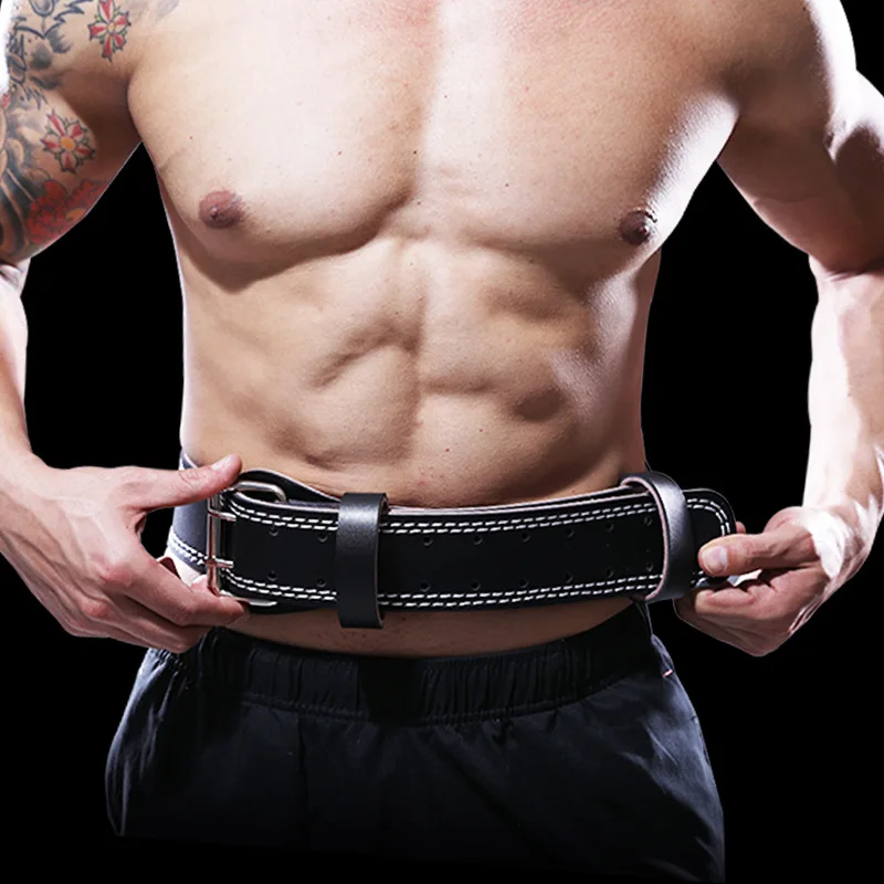 Powerlifting Gym Weight Belt Leather Weight Lifting Belt for Men