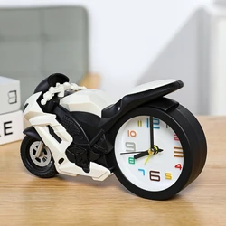Good quality cool creative child gift alarm clock time motorcycle children kids bedroom fashion clock electronic