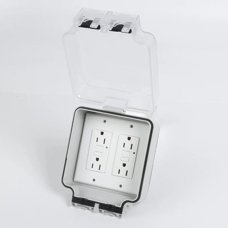 IP66 Outdoor Waterproof outlet or socket with 4 Outlets US Standard And Easy Installation