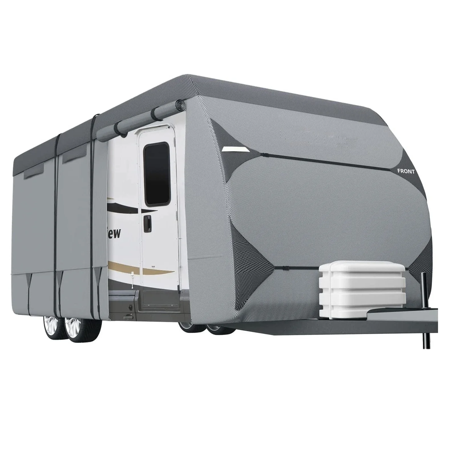 Ветрозащитный 7-слойный верхний чехол для кемпера от 14 до 16 дюймов с колпаком для языка