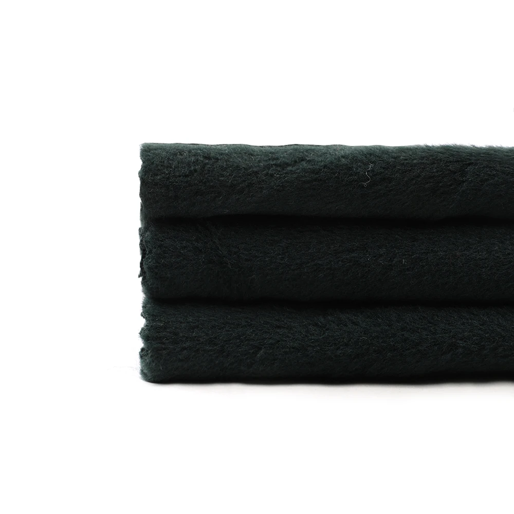 GRS certificated recycled top quality  super soft long hair polyester viscose blended fabric for outwear