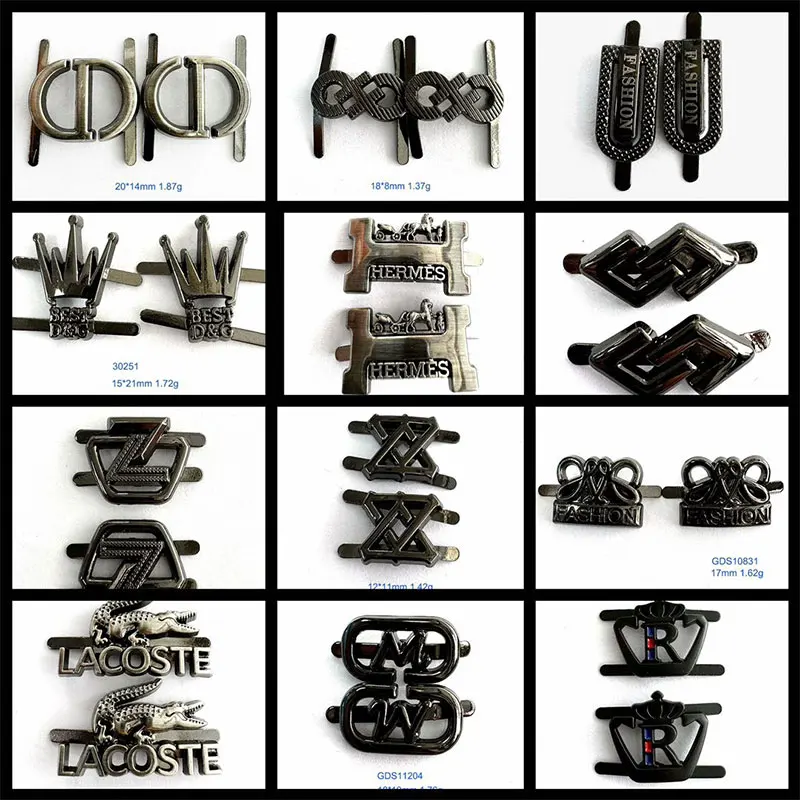 Laser logo shoelace clog shoe charms accessory for white sneakers