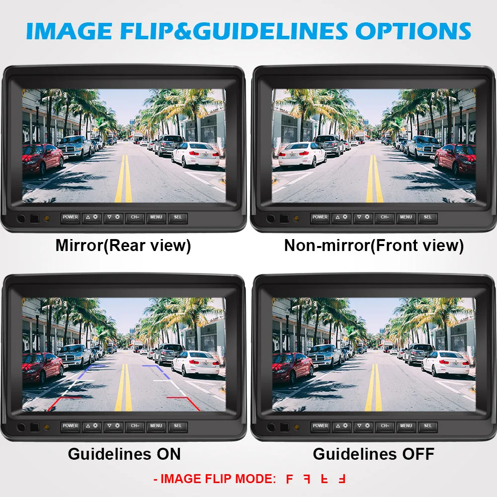 Newest AHD Main Board 7/9 Inch Digital LCD Car Monitor for Truck and Bus