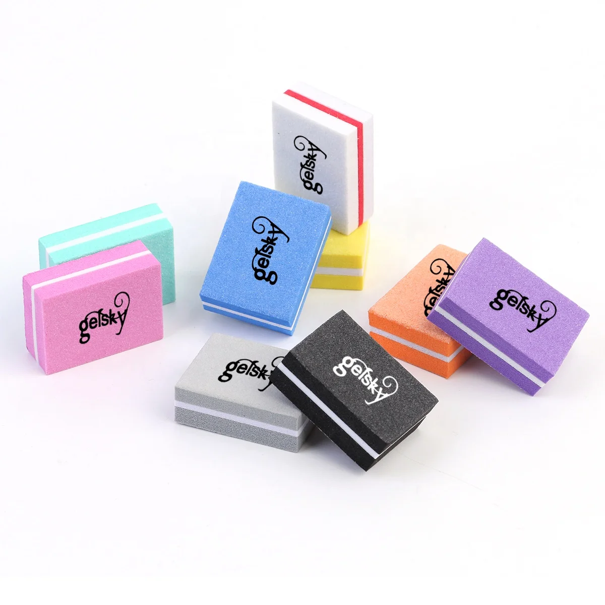 Gelsky маленький двухсторонний буфер для ногтей 100/180 мини-буфер для ногтей маленькая пилка для ногтей