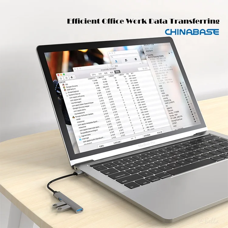 USB Splitter for Laptop Multiport USB A to 4 USB 3.0 Hub Expander Fast Data Transfer Compatible with Windows PC Mac Printer