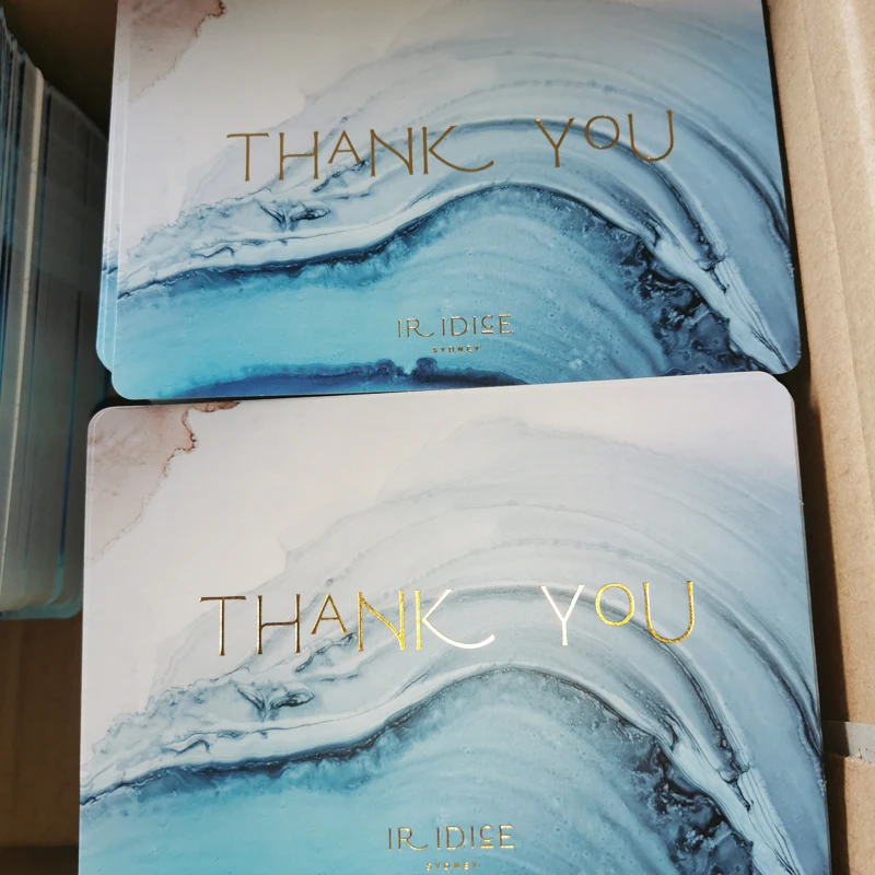 Custom Design Printing Lined Art Paper Cards Greeting Gift Post Cards Business Thank You Cards