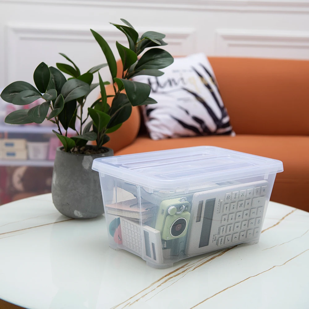 5L clip down lid storage box without  wheels and handles