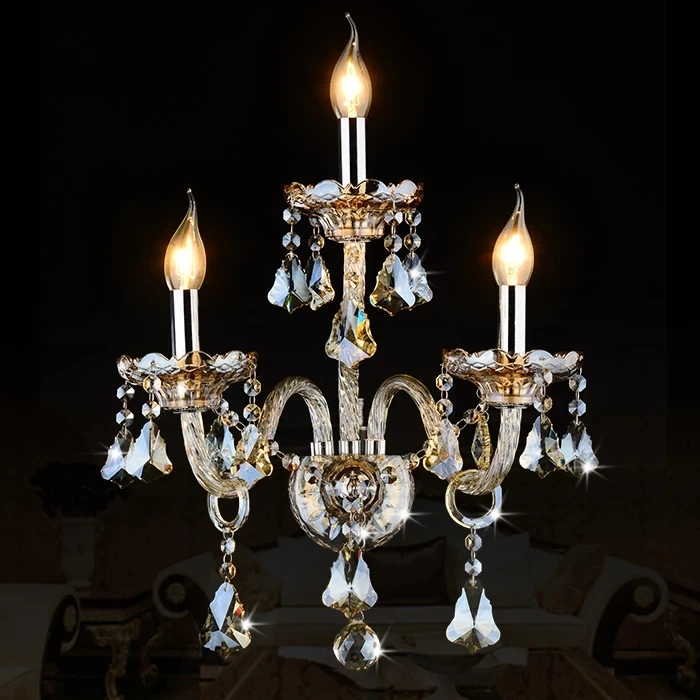 Newly design modern indoor decorative luxury room crystal wall light