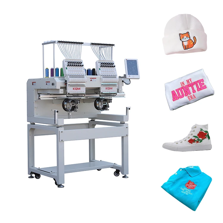 Double Head High Speed Chain Stitch Tshirt Automatic Professional Embroidery Machine