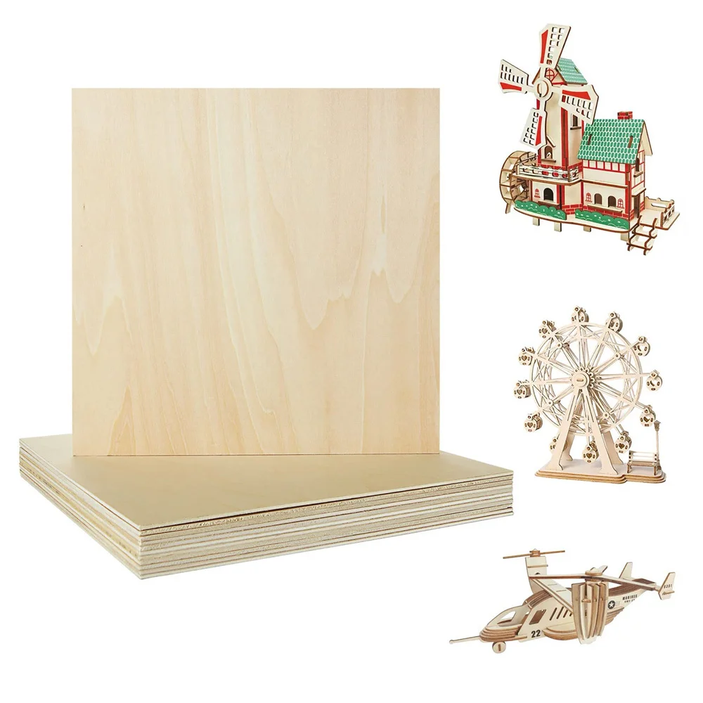 1.5mm 2mm 3mm 4mm 5mm Basswood Plywood Sheet Laser Cutting Thin Craft Commercial Basswood Plywood