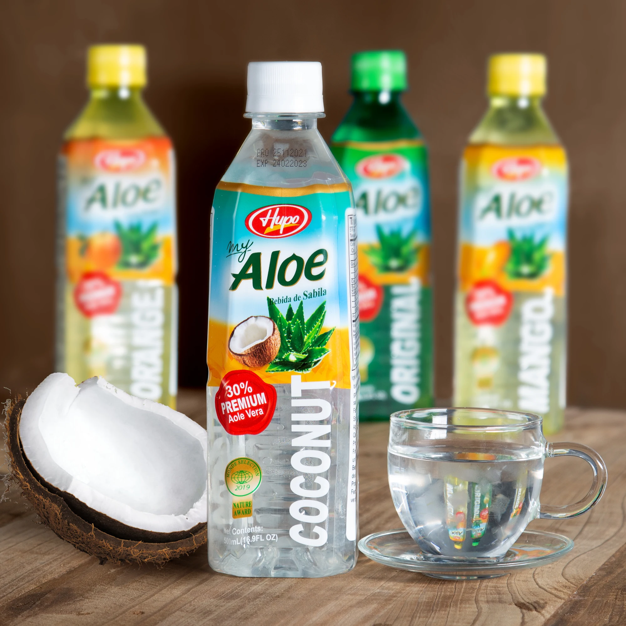 0.5L Coconut flavored aloe vera drink with pulp