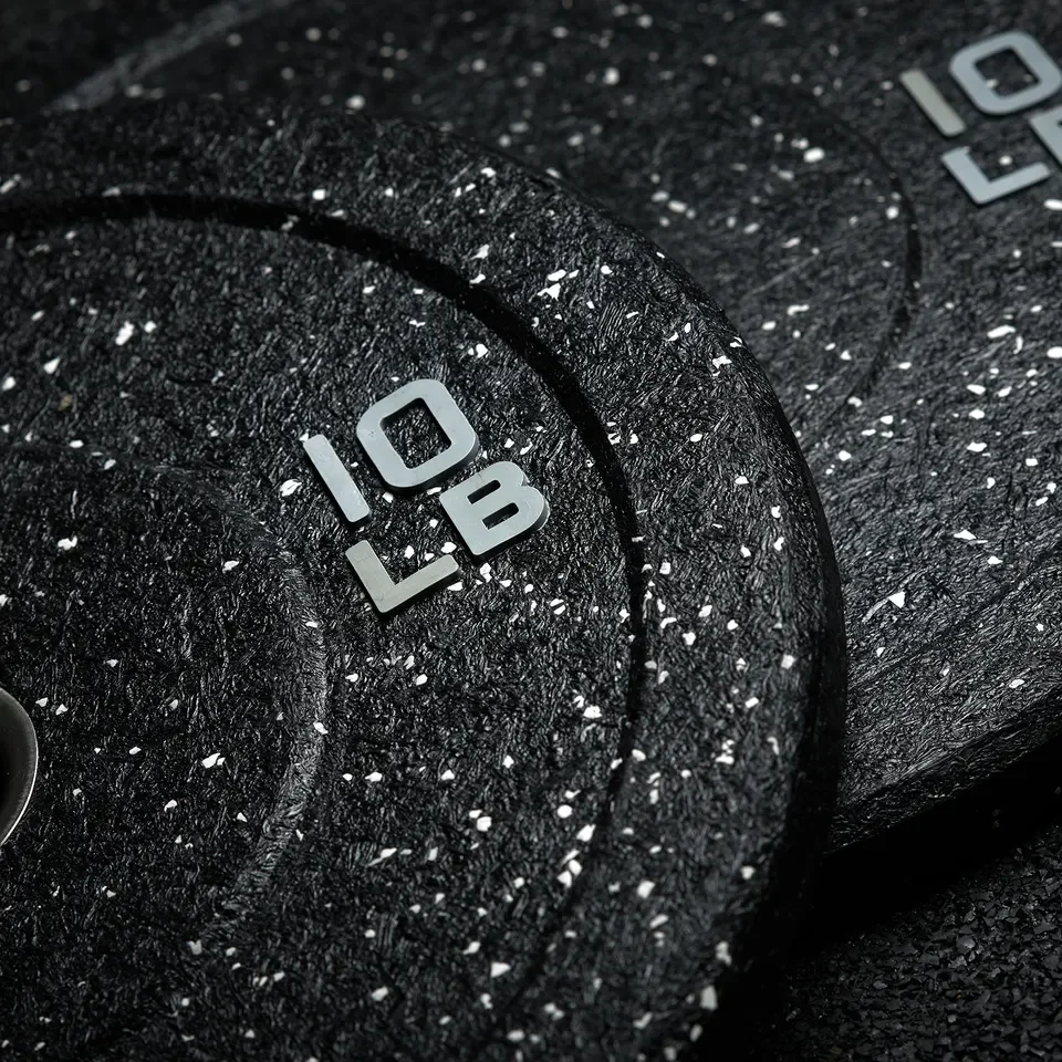 Deti commercial fitness equipment gym home  weight plates Cast Iron Barbell  Color Flecks Hi-temp Crumb Bumper Weight Plate