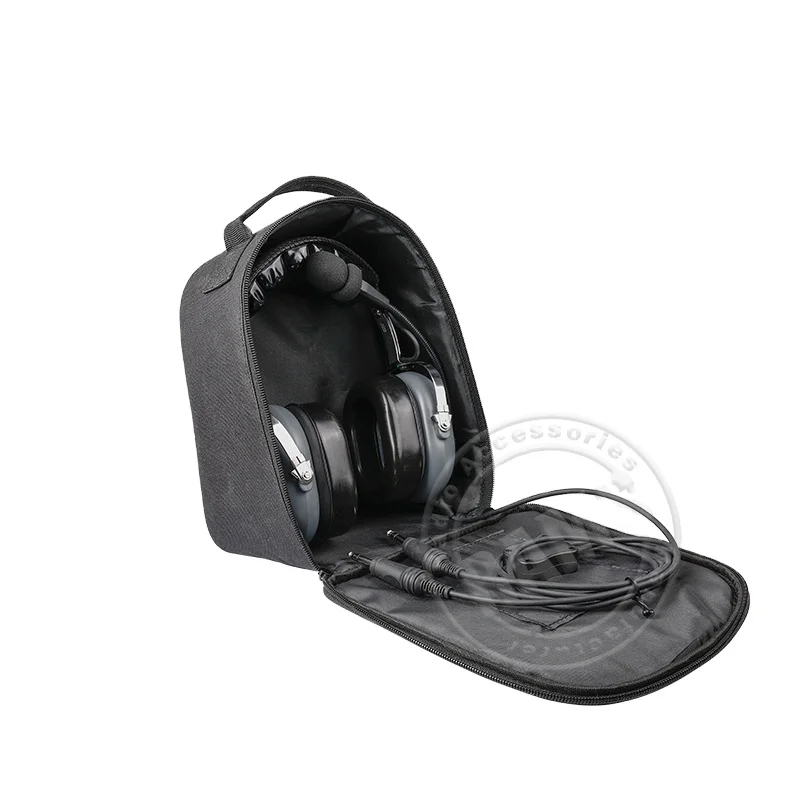 Portable Pilot aviation headset bag- black